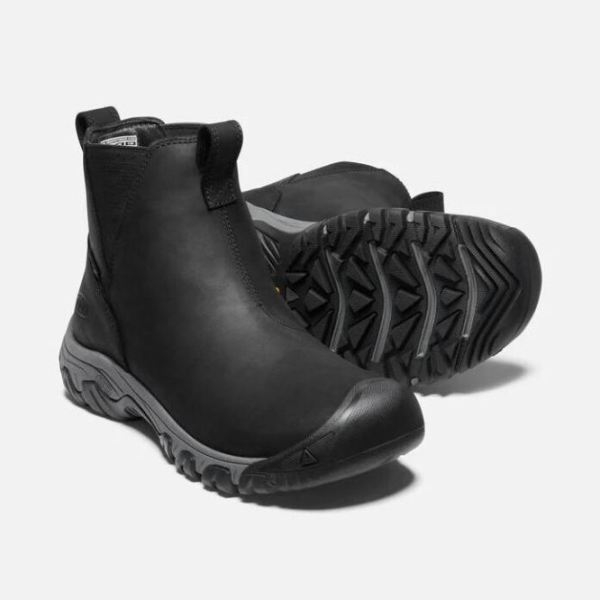 Keen Outlet Women's Greta Waterproof Chelsea-Black/Steel Grey