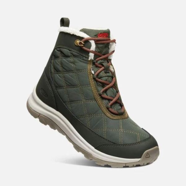 Keen Outlet Women's Terradora II Wintry Waterproof Boot-Rosin/Orange - Click Image to Close