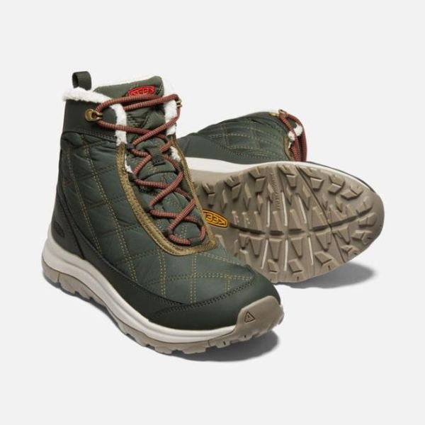 Keen Outlet Women's Terradora II Wintry Waterproof Boot-Rosin/Orange - Click Image to Close