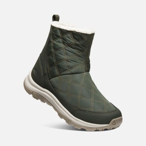 Keen Outlet Women's Terradora II Wintry Pull-on Waterproof Boot-Rosin/Dark Olive