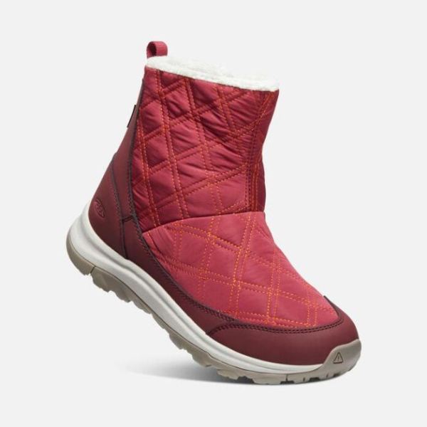 Keen Outlet Women's Terradora II Wintry Pull-on Waterproof Boot-Rhubarb/Andorra