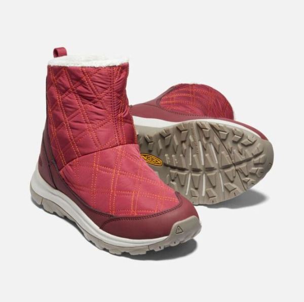 Keen Outlet Women's Terradora II Wintry Pull-on Waterproof Boot-Rhubarb/Andorra - Click Image to Close