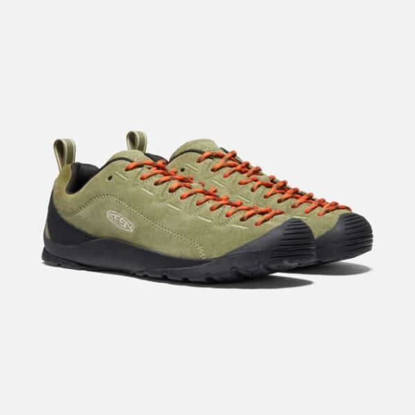 Keen Outlet Women's Jasper Suede Sneakers-Capulet Olive/Black - Click Image to Close