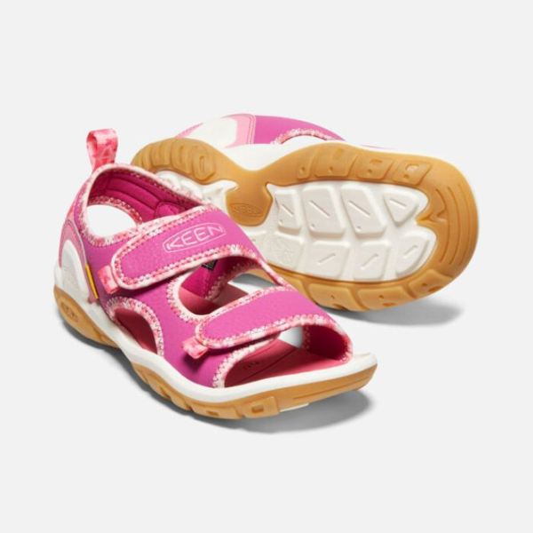 Keen Outlet Big Kids' Knotch Creek Open-Toe Sandal-Pink/Multi - Click Image to Close