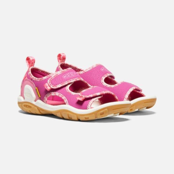 Keen Outlet Big Kids' Knotch Creek Open-Toe Sandal-Pink/Multi - Click Image to Close