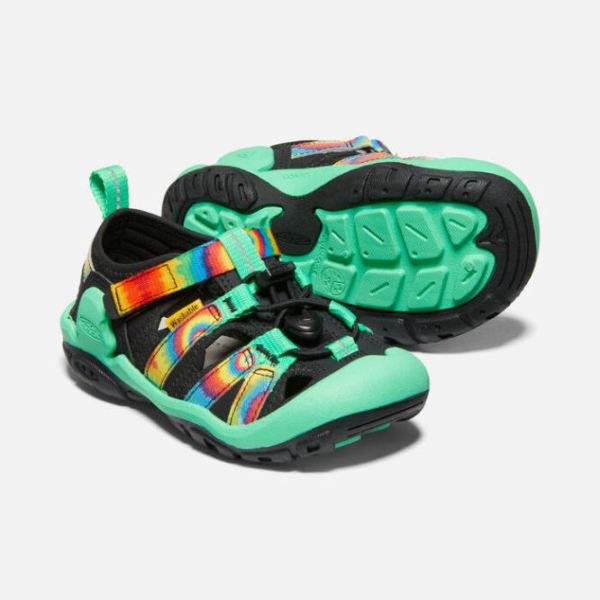 Keen Outlet Little Kids' Knotch Creek Sandal-Tie Dye/Irish Green - Click Image to Close