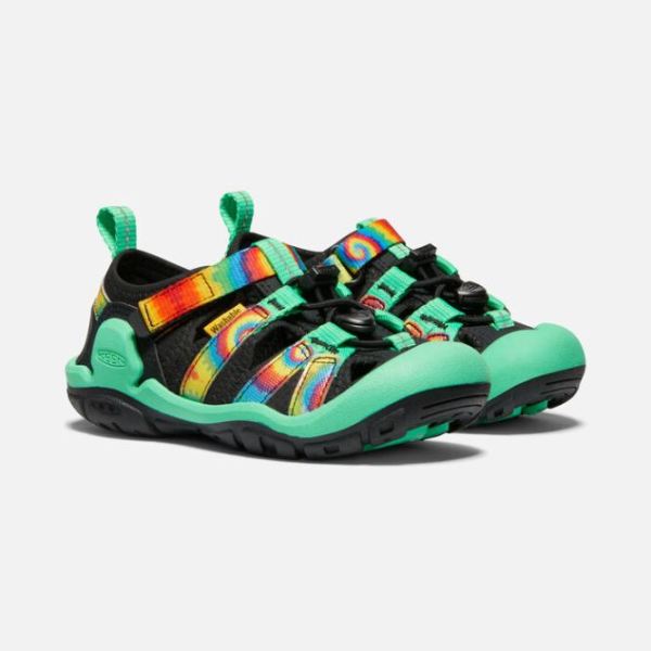 Keen Outlet Little Kids' Knotch Creek Sandal-Tie Dye/Irish Green - Click Image to Close