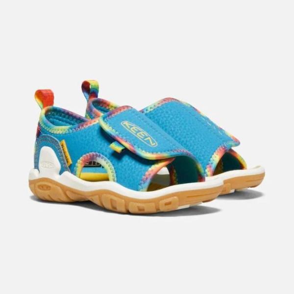 Keen Outlet Toddlers' Knotch River Open-Toe Sandal-Tie Dye/Vivid Blue