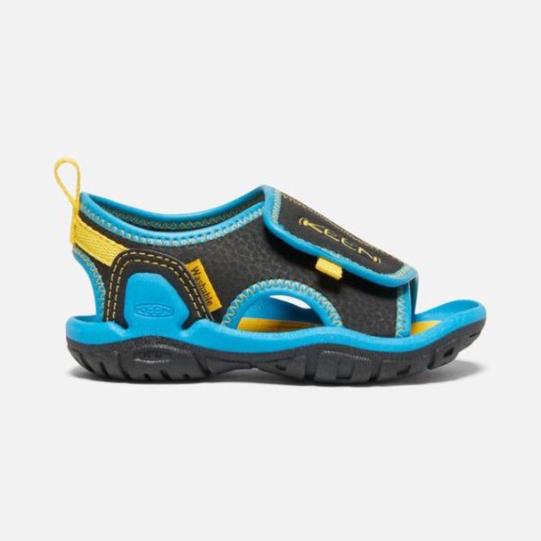 Keen Outlet Toddlers' Knotch River Open-Toe Sandal-Black/Vivid Blue