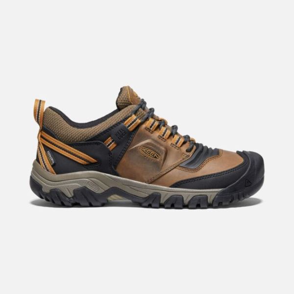 Keen Outlet Men's Ridge Flex Waterproof-Bison/Golden Brown - Click Image to Close