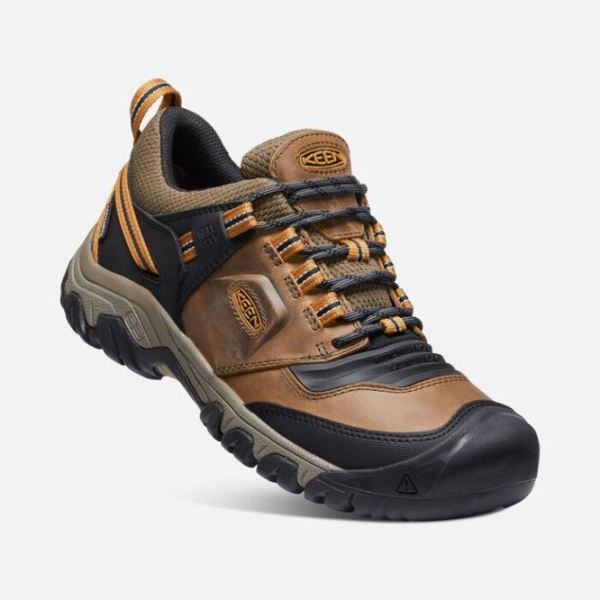 Keen Outlet Men's Ridge Flex Waterproof-Bison/Golden Brown