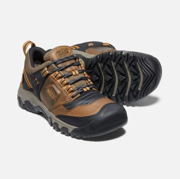 Keen Outlet Men's Ridge Flex Waterproof-Bison/Golden Brown - Click Image to Close