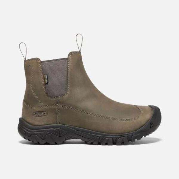 Keen Outlet Men's Anchorage III Waterproof Boot-Steel Grey/Black - Click Image to Close