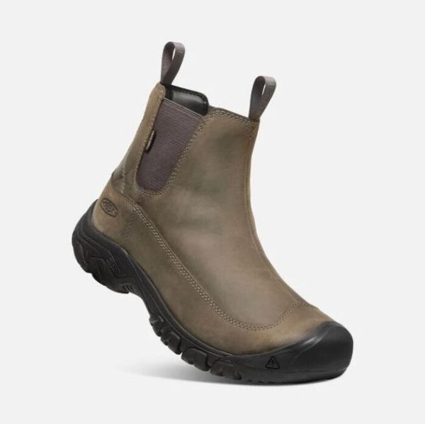 Keen Outlet Men's Anchorage III Waterproof Boot-Steel Grey/Black