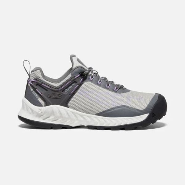 Keen Outlet Women's NXIS EVO Waterproof Shoe-Steel Grey/English Lavender - Click Image to Close