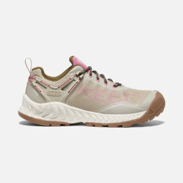 Keen Outlet Women's NXIS EVO Waterproof Shoe-Plaza Taupe/Ibis Rose