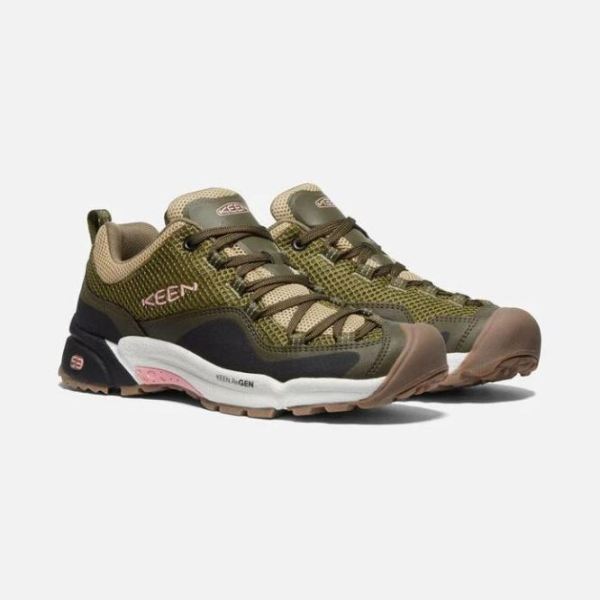 Keen Outlet Women's Wasatch Crest Vent-Olive Drab/Pink Icing - Click Image to Close