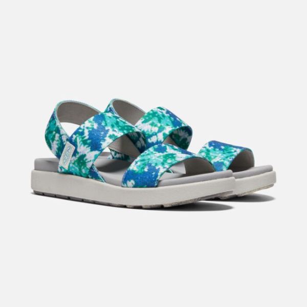 Keen Outlet Women's Elle Backstrap Sandal-Porcelain/Tie Dye