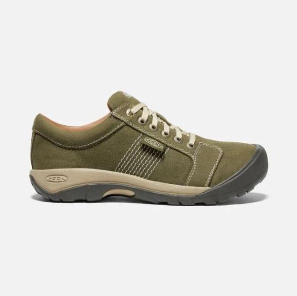 Keen Outlet Men's Austin Canvas-Military Olive/Safari - Click Image to Close