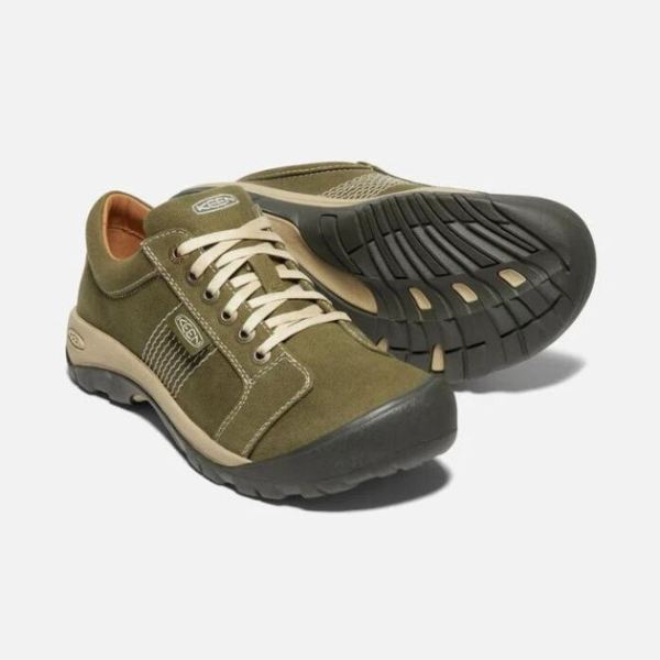 Keen Outlet Men's Austin Canvas-Military Olive/Safari - Click Image to Close