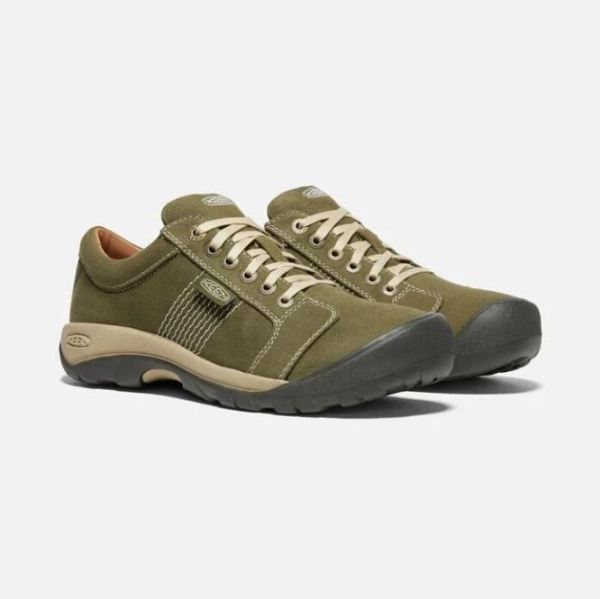 Keen Outlet Men's Austin Canvas-Military Olive/Safari