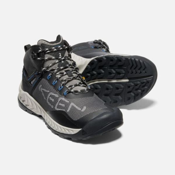 Keen Outlet Men's NXIS EVO Waterproof Boot-Magnet/Bright Cobalt