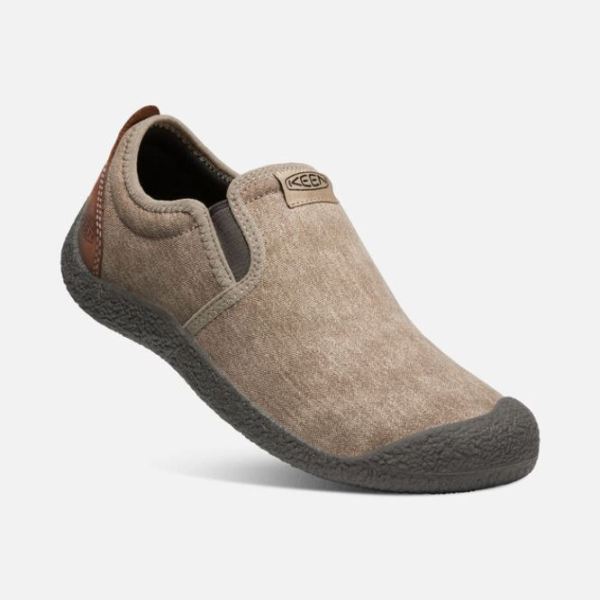 Keen Outlet Men's Howser Canvas Slip-On-Timberwolf/Bison