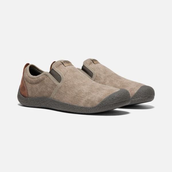 Keen Outlet Men's Howser Canvas Slip-On-Timberwolf/Bison