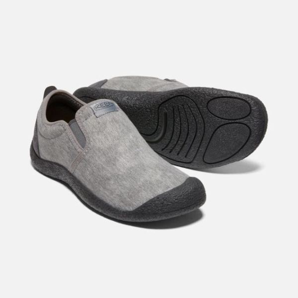 Keen Outlet Men's Howser Canvas Slip-On-Steel Grey/Magnet