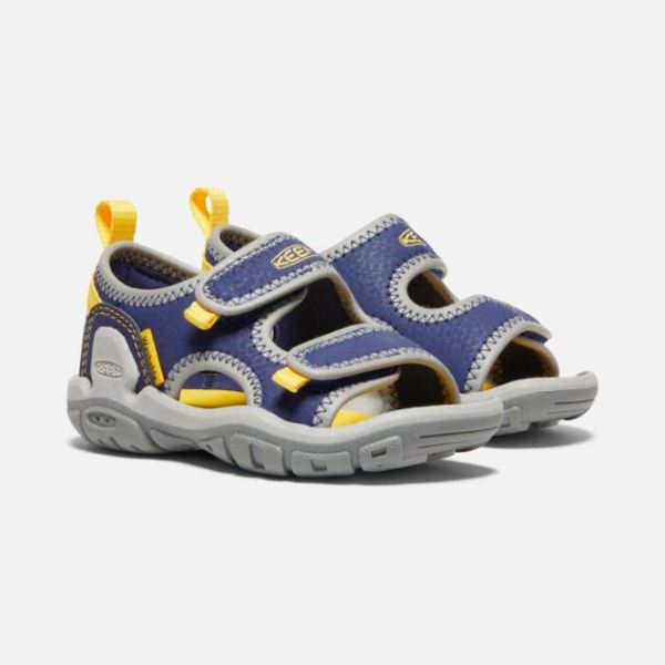 Keen Outlet Toddlers' Knotch Creek Open-Toe Sandal-Blue Depths/KEEN Yellow