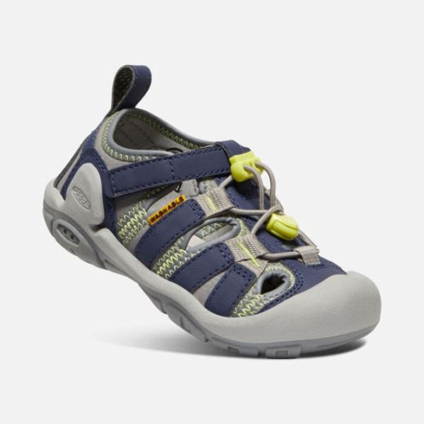 Keen Outlet Little Kids' Knotch Creek Sandal-Steel Grey/Blue Depths - Click Image to Close