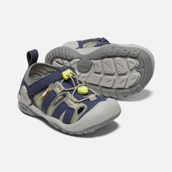 Keen Outlet Little Kids' Knotch Creek Sandal-Steel Grey/Blue Depths