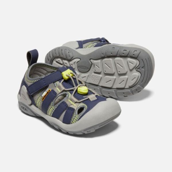 Keen Outlet Little Kids' Knotch Creek Sandal-Steel Grey/Blue Depths