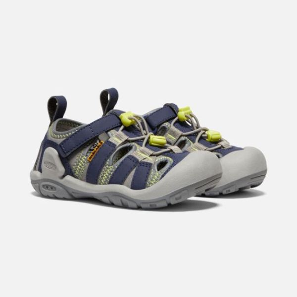 Keen Outlet Little Kids' Knotch Creek Sandal-Steel Grey/Blue Depths - Click Image to Close