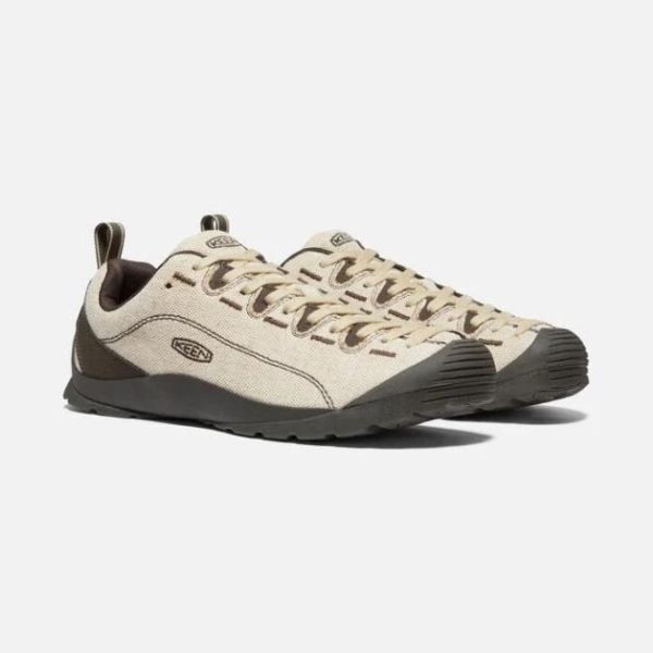 Keen Outlet Men's Jasper Canvas-Natural Canvas/Black Olive