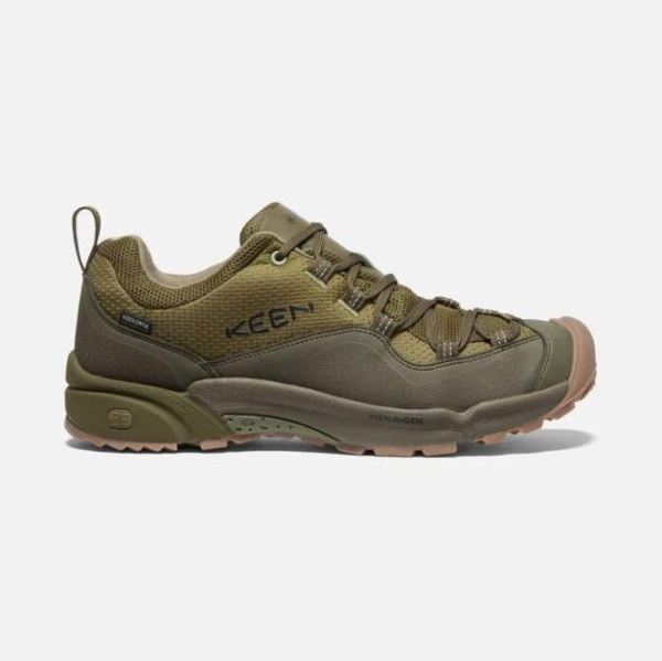 Keen Outlet Men's Wasatch Crest Waterproof-Olive Drab/Dark Olive