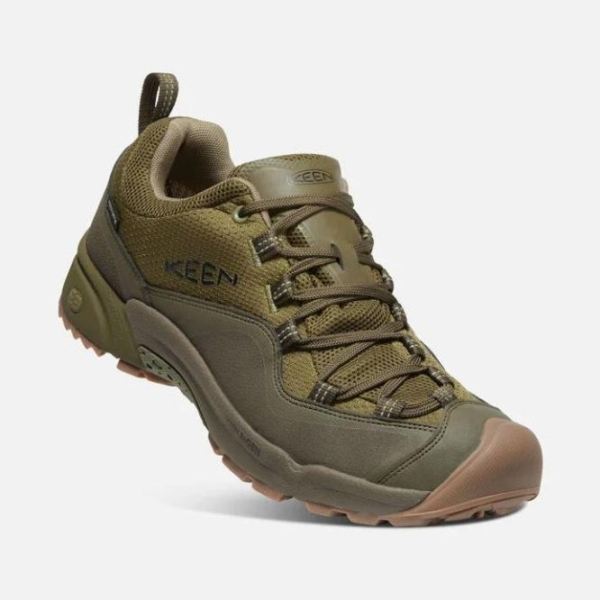 Keen Outlet Men's Wasatch Crest Waterproof-Olive Drab/Dark Olive