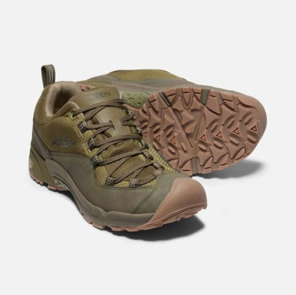 Keen Outlet Men's Wasatch Crest Waterproof-Olive Drab/Dark Olive