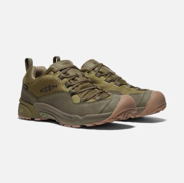 Keen Outlet Men's Wasatch Crest Waterproof-Olive Drab/Dark Olive