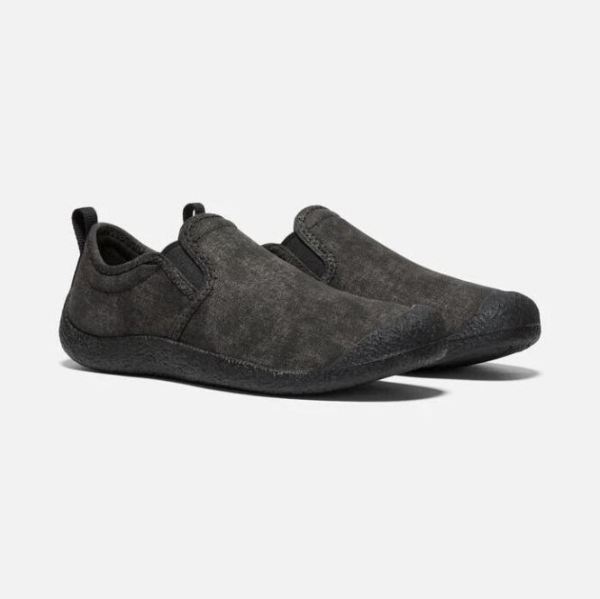 Keen Outlet Women's Howser Canvas Slip-On-Black/Black