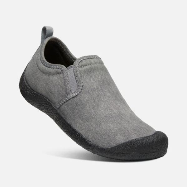 Keen Outlet Women's Howser Canvas Slip-On-Grey/Black