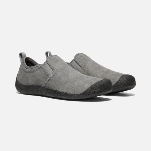 Keen Outlet Women's Howser Canvas Slip-On-Grey/Black