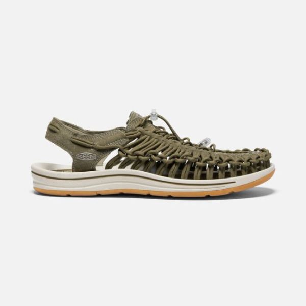 Keen Outlet Men's UNEEK Canvas-Military Olive/Timberwolf