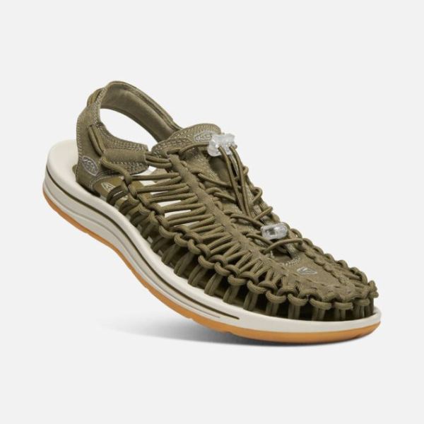Keen Outlet Men's UNEEK Canvas-Military Olive/Timberwolf