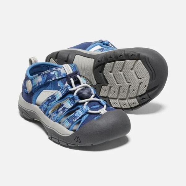 Keen Outlet Little Kids' Newport H2-Camo/Bright Cobalt