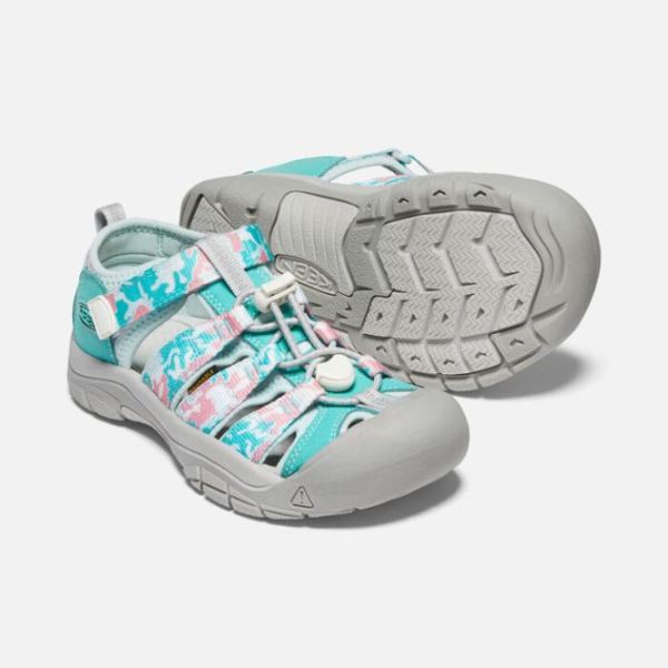 Keen Outlet Big Kids' Newport H2-Camo/Pink Icing