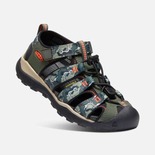 Keen Outlet Big Kids' Newport Neo H2-Forest Night/Camo