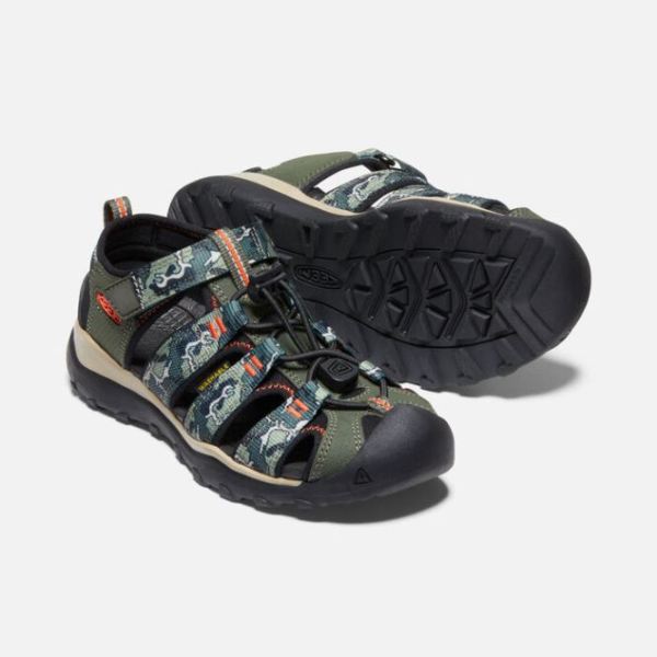 Keen Outlet Big Kids' Newport Neo H2-Forest Night/Camo