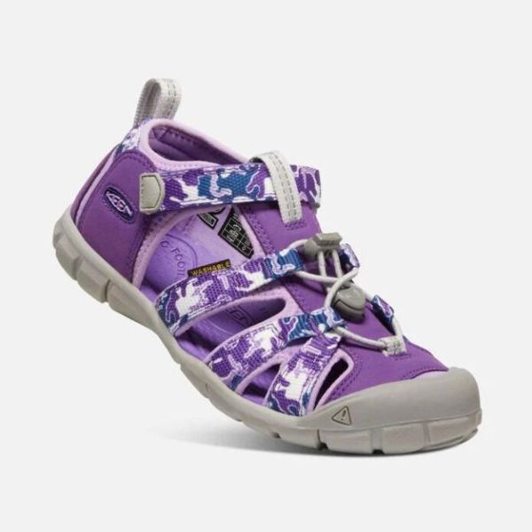 Keen Outlet Big Kids' Seacamp II CNX-Camo/Tillandsia Purple - Click Image to Close