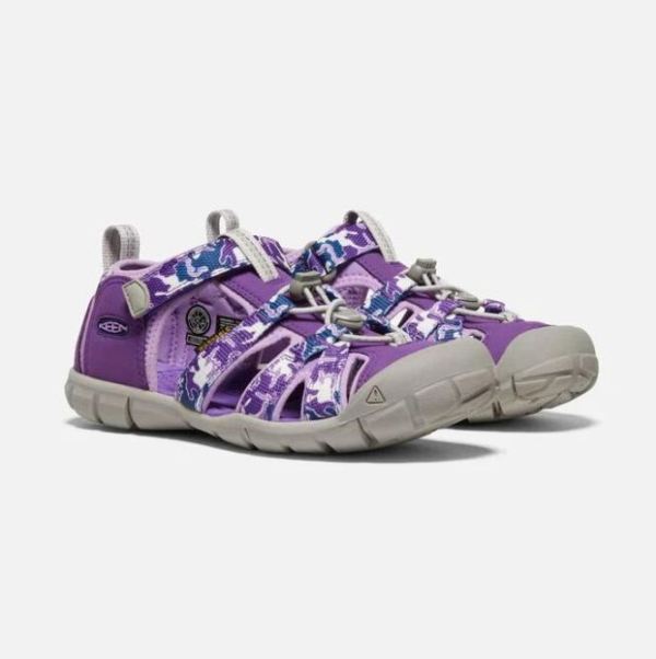 Keen Outlet Big Kids' Seacamp II CNX-Camo/Tillandsia Purple